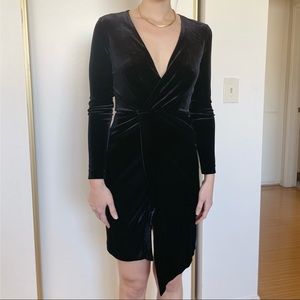 NWT H&M Black Velour Party Dress